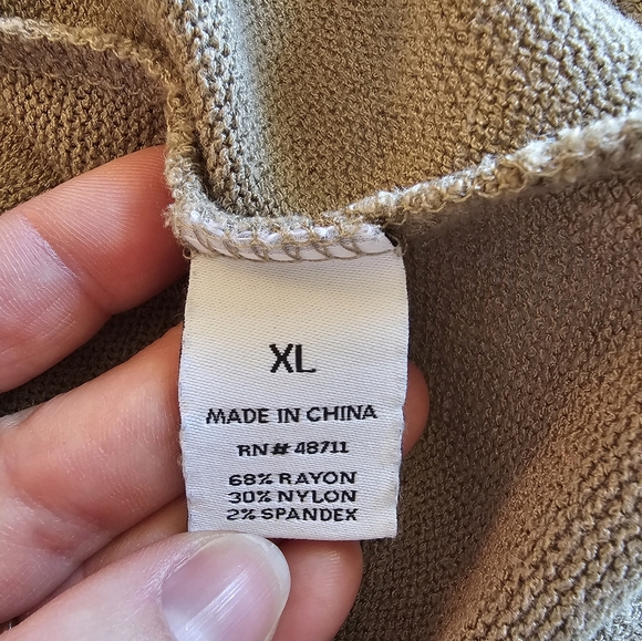 Ophelia Roe Light Weight Sweater, XL, Olive/Crocodile Green - Picture 5 of 5